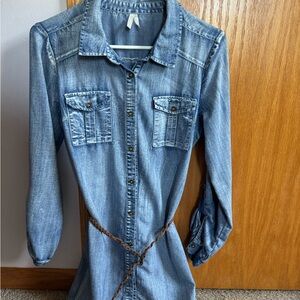 Vanity Blue Denim Shirt Dress
